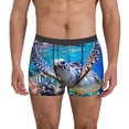 thumbnail image 2 of Goofa Sea Turtle Swims Printed Men's Boxer Briefs Underwear, Moisture-Wicking Underwear, Trunk,Soft and Breathable Cotton Underwear-X-Large, 2 of 9
