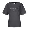 thumbnail image 4 of Women Short Sleeved Shirt Ladies Wear Knit T-Shirt Loose Large Short Sleeved Casual Tees, 4 of 4