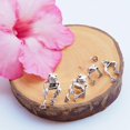 thumbnail image 5 of Conjunto de aretes de rana Aretes de rana saltadora plateada con collar Joyería piercing de amante retro Pendientes góticos desmontables Regalo para niña, 5 of 5