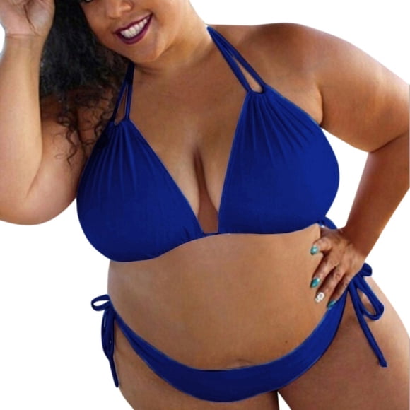 Levmjia Bikini Sets For Women Full Coverage Bottoms Push Up Bikini Set High Waisted Tummy Control UPF50+ Swimsuit Polyester Beach Swimwear with Padded Chest