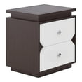 thumbnail image 2 of Furniture of America Reynard Contemporary Wood 2-Drawer End Table in Walnut, 2 of 7