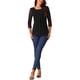 thumbnail image 2 of BLUSA TUNIC DE CUELLO REDONDO Y MANGAS 3/4 PLEATADA CASUAL PARA MUJER INSPIRE CHIC TALLA S NEGRO, 2 of 5