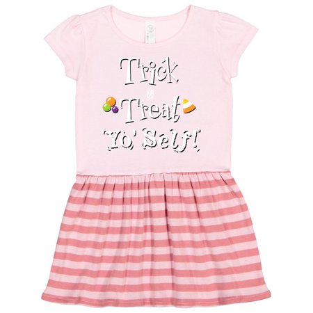 

Inktastic Trick or Treat Yo Self with Candy Corn Gift Toddler Girl Dress