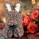 thumbnail image 5 of Regalo del Día de San Valentín: Conejo de abrazo de rosa simulada, conjunto de espuma de abrazo de flor eterno Conejo E, 5 of 6