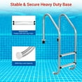 thumbnail image 2 of Swimming Pool Ladder,Stainless Steel Pool Steps for Inground Pools,3 Step Non-Slip Treads Pool Stairs with Ergonomic Pool Handrails,Easy Assembly, 2 of 7