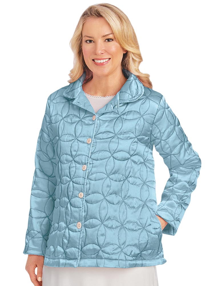 Collections Etc. Collections Etc Women's Quilted Bed Jacket LIGHT