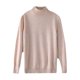 thumbnail image 5 of Suéter de primera línea similar a la piel para mujer, suéter de cuello alto medio de otoño e invierno, jersey de cachemira de punto suelto en la parte inferior, 5 of 5