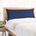 thumbnail image 1 of PiccoCasa 1Pc Pillowcase Zipper Long Staple Cotton, Standard Navy Blue, 1 of 10