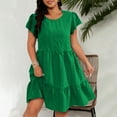 thumbnail image 1 of Gspmoly Robe pour Femmes, Robe d'Été Unie à Bretelles pour Femmes à Manches Courtes et Col Rond, Robes de Cocktail jusqu'à 60 % de Rabais, 1 of 4