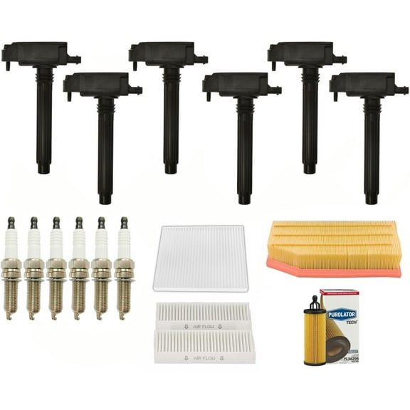 6 Pcs Ignition Coils Spark Plugs & Filters For 2018-2020 Jeep Wrangler 3.6L