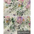 thumbnail image 6 of Eucalyptus Kitchen Valances for Windows Farmhouse Linen Window Valance Curtain for Living Room Window Treatment Sage Green Botanical Leaf Pink Flower Farm Valance Rod Pocket Topper, 54 x 18 Inch, 6 of 6