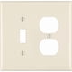 thumbnail image 1 of Placa de pared Leviton Almond 2 bandas de nailon dúplex/alternante, paquete de 1 unidad, 1 of 1