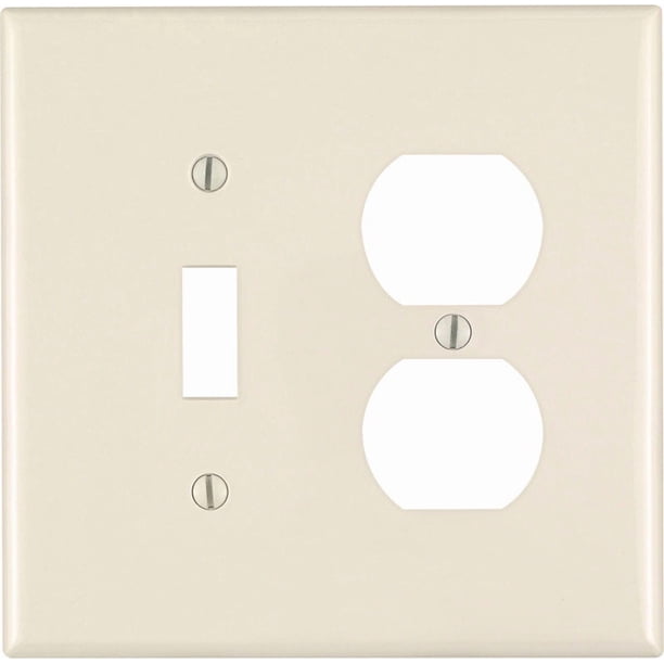 Placa de pared Leviton Almond 2 bandas de nailon dúplex/alternante, paquete de 1 unidad