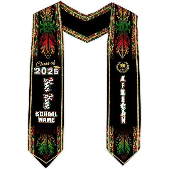 African American Graduation Sash, Graduation Stole Customize, African Graduation Sash, Graduation Stole Class of 2025