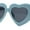 Blue Black, variant on Womens Oversize Thick Heart Shape Funky Retro Sunglasses Blue Black