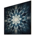 thumbnail image 2 of Designart "Fractal Flowers in Turquoise and White VI" Modern Geometric Print on Natural Pine Wood, 2 of 5