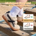 thumbnail image 5 of Toddler Barefoot Shoes, Wide Toe Box Zero Drop Sneakers for Boys Kids, Hook-and-Loop Non-Slip Walking Shoes BeigeWhite T8, 5 of 7