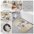 thumbnail image 6 of Yellow Beige Flower Bath Mat 3 Piece Bathroom Rug Set, Farmhouse Shabby Chic Wildflower Non Slip Bath Rug Contour Mat and Toilet Lid Cover, Absorbent Shower Mats Soft Bath Rugs and Mats Sets, 6 of 8