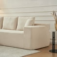 thumbnail image 5 of Youdao 104'' Modular Sectional Couch, Comfy Lambswool Fabric  L-Shape Sofa with Chaise Lounge, Modern Corner Sofa 5 Seater Sectional Sofa Couch For Living Room, Bedroom, Apartment, Beige, 5 of 9