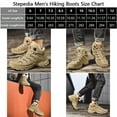 thumbnail image 3 of Stepedia Men's Hiking Boots Lightweight Mid Ankle Trekking Trails Waterproof Boots Work Shoes, Beige, 3 of 7