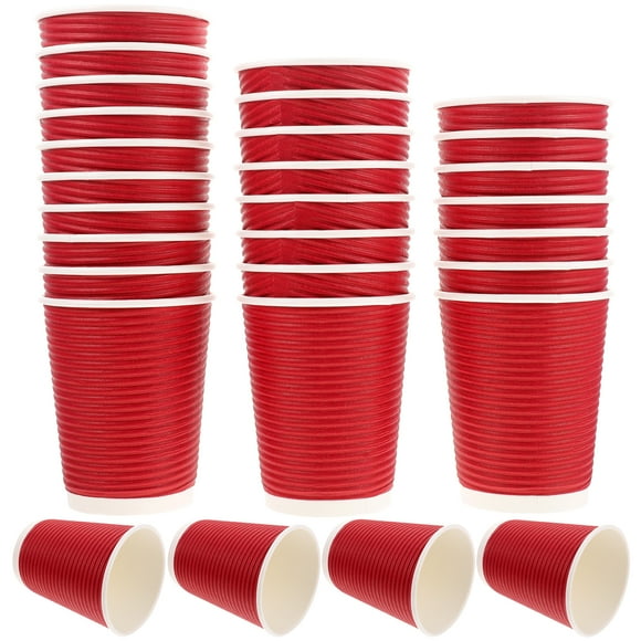 50Pcs Disposable Coffee Cups Hot Milk Cups To Go Coffee Cups Practical Drinking Cups Milk Cups