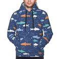 thumbnail image 4 of Hoodies for Men - Cute Shark Stars Blue Long Sleeve Comfrt Men'S Fashion Hoodies & Sweatshirts, Sweatshirts for Men Hoodies Pullover Clothing Clothes with Pouch, 4 of 7