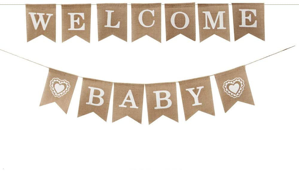 Baby Shower Letter Photo Booth Garland Banner Party Photography Props Decor 