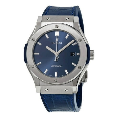 Hublot Classic Fusion 542.NX.7170.LR Blue Sunray Titanium Automatic Men's Watch (New)