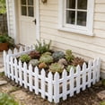 thumbnail image 1 of Valla de jardín de plástico | Borde para macizos de flores con estacas para el suelo | Barrera decorativa para césped y patio, 1 of 6