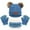 Blue, variant on Pompotops 3 PCS Kids Winter Beanie Hat Gloves Scarf Warm Knit (Age 1-11 Years) Thick Ski Cap With PomPom And Scarf Gloves Set For Girls Boys, Blue, Winter Clearance