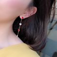 thumbnail image 3 of 1 Paire de Boucles d'Oreilles Pendantes en Forme de Cœur pour Femmes, Style Coréen, Été, 3 of 9