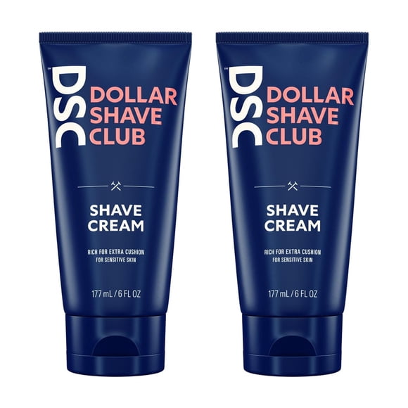 Crema de afeitar Dollar Shave Club, paquete de 2 unidades, con aloe y aceites