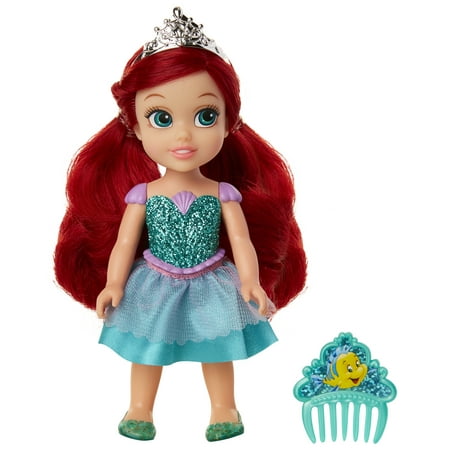 Disney Princess 6" Petite Ariel Doll with Glittered Hard Bodice and includes comb