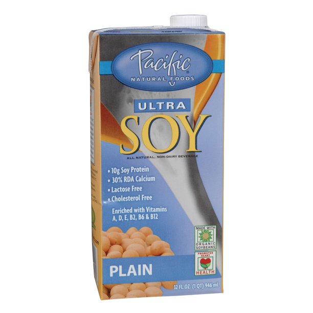 Pacific Foods Plain Ultra Soy NonDairy Beverage, 32 fl oz Walmart
