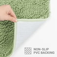 thumbnail image 5 of Hitime Soft Chenille Bath Rug Mat 20" x 32" Quick Dry Machine Washable Bathroom Runner - Ultra Absorbent Non-Slip Backing - Sage Green, 5 of 11