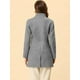 thumbnail image 4 of Abrigo De Invierno Elegante PaMujer Abrigo Largo De Un Solo Pecho Con Cuello Alto En Mitad Del Muslo Gris M, 4 of 5