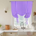 thumbnail image 2 of Tie Up Curtains for Windows Lavender Purple Stripes Valance Adjustable Balloon Curtain Classic Vertical Striped Tie Up Shades for Kitchen Living Room Bedroom Privacy Curtain Drape 34x45 Inch, 2 of 9
