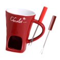 thumbnail image 1 of Taza para fondue de chocolate, calentador de fondue, olla para fundir chocolate, olla caliente para dulces de chocolate Rojo, 1 of 9