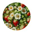 thumbnail image 2 of Wuche  Round Fitted Tablecloth Cartoon Strawberry Flower Round Table Cloth with Elastic Edged Cute Waterproof Wipeable Table Cover, 2 of 7