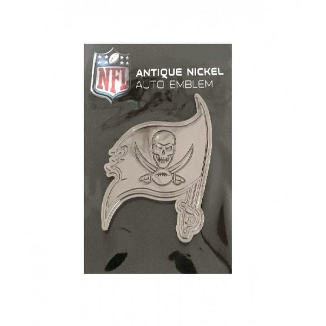 Tampa Bay Buccaneers Antique Nickel Auto Emblem