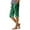 Dark Green_011, variant on Women Bermuda Shorts Casual Knee Length Relaxed Fit Beach Shorts 2026 Summer Boho Striped Floral Print Athletic Shorts with Pocket Army Green M