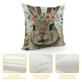 thumbnail image 4 of Orinice  Easter Pillow Cover  Bunny Floral Eggs Decorations Holiday Farmhouse Happpy Easter Spring Pillow Case for Home Sofa Couch Decor  White, 4 of 5