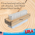 LOLA Hand & Nail Cleaning Brush, DualSided Bristle Soft & Stiff W