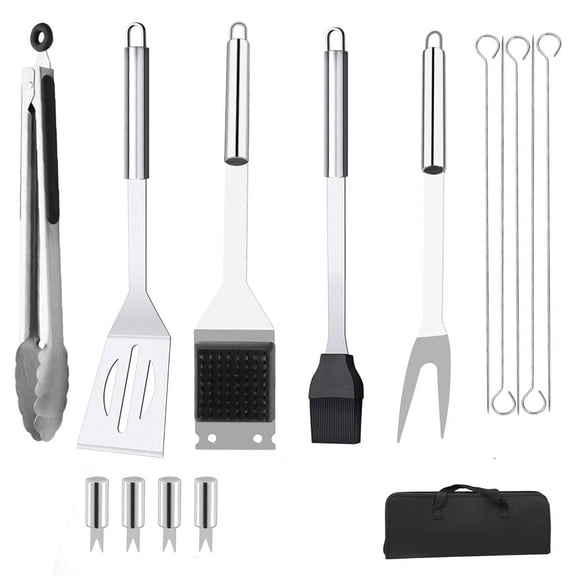 15pcs Stainless Steel BBQ Grill Tools Set, Grill Accessories,Barbecue Utensils For Outdoor Grill,Grilling Gifts for Men
