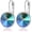 Aurora Green, variant on 18K White Gold Plated Sterling Silver Square Asscher Cut Cubic Zirconia Dangle Earrings for Women Square CZ Diamond Drop Dangling Earrings for Women Mom