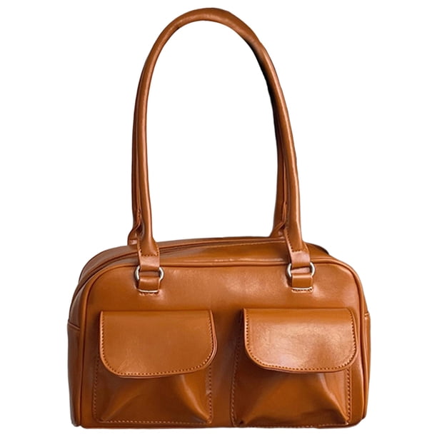Bolso de hombro con cremallera para mujer bolso multibolsillo de gran capacidad bolso de viaje informal
