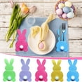 thumbnail image 4 of AJKSFHIU Easter Bunny Utensil Cutlery Holders,4pcs Easter Flatware Holders Pouch Bags Felt Silverware Holder Bag,Utensil Sleeve for Knife forks Easter Table Decoration Wedding Birthday Party, 4 of 5