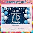 thumbnail image 2 of Blue White Theme 75th Birthday Banner Decor Happy Birthday Display Star Pattern Balloon Design Anniversary Backdrop for 75th Birthday Party Anniversary Celebration Family Gathering, 2 of 9