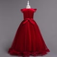 thumbnail image 5 of ATOGUTA Formal Dresses for Teens Red Sleeveless Tulle Long Formal Wedding Pageant Party Fancy Princess Ball Gown Dresses 5T-15, 5 of 6