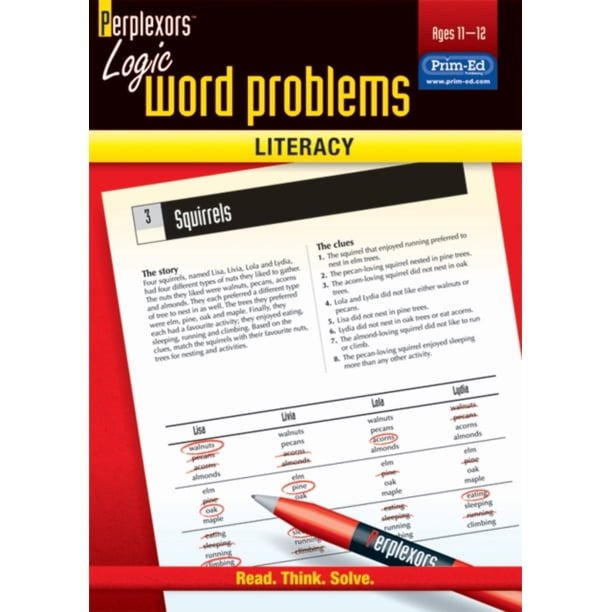 perplexors logic word problems literacy ages 11 12 loose leaf walmart com